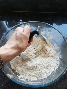 Using a pastry blender